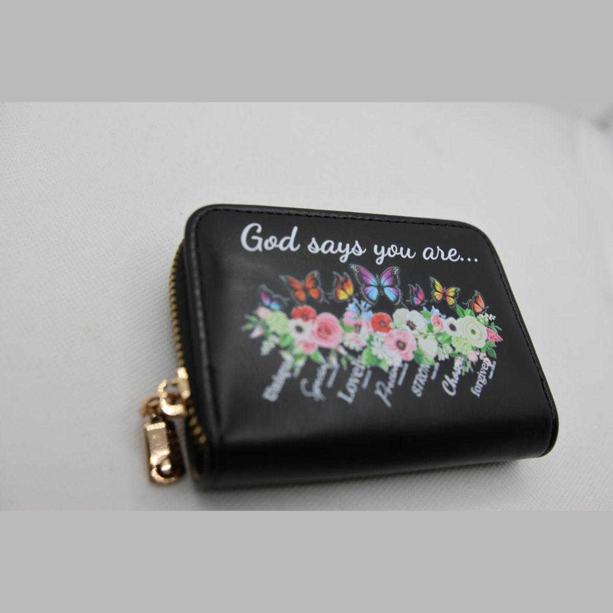 Butterfly Small Black Ladies Purse