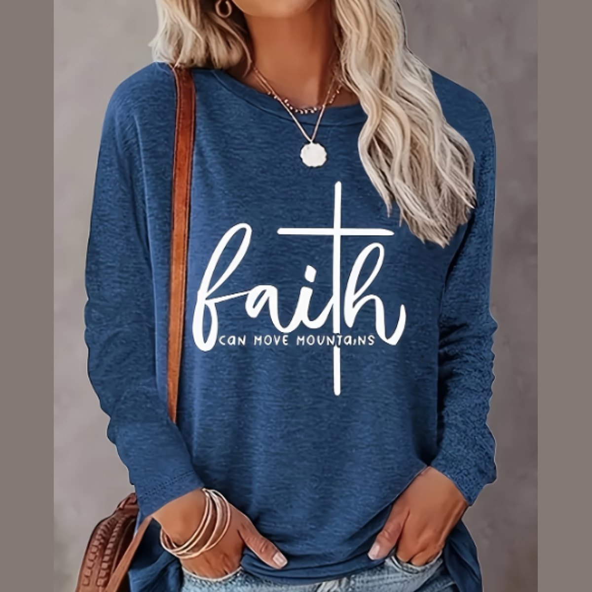 Womans Long Sleeve Faith T Shirt