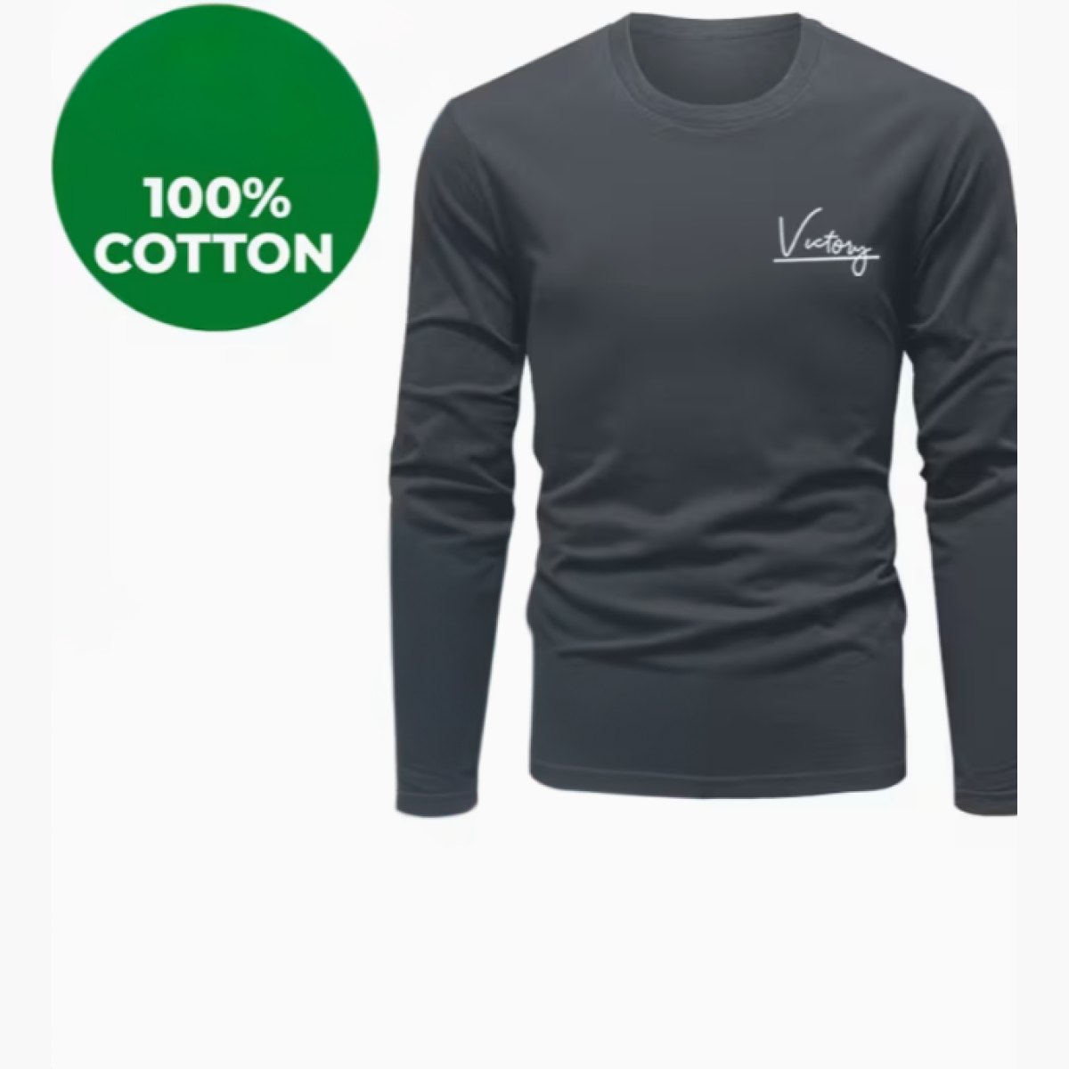 Mens Casual L/Sleeve Victory Grey XXXL